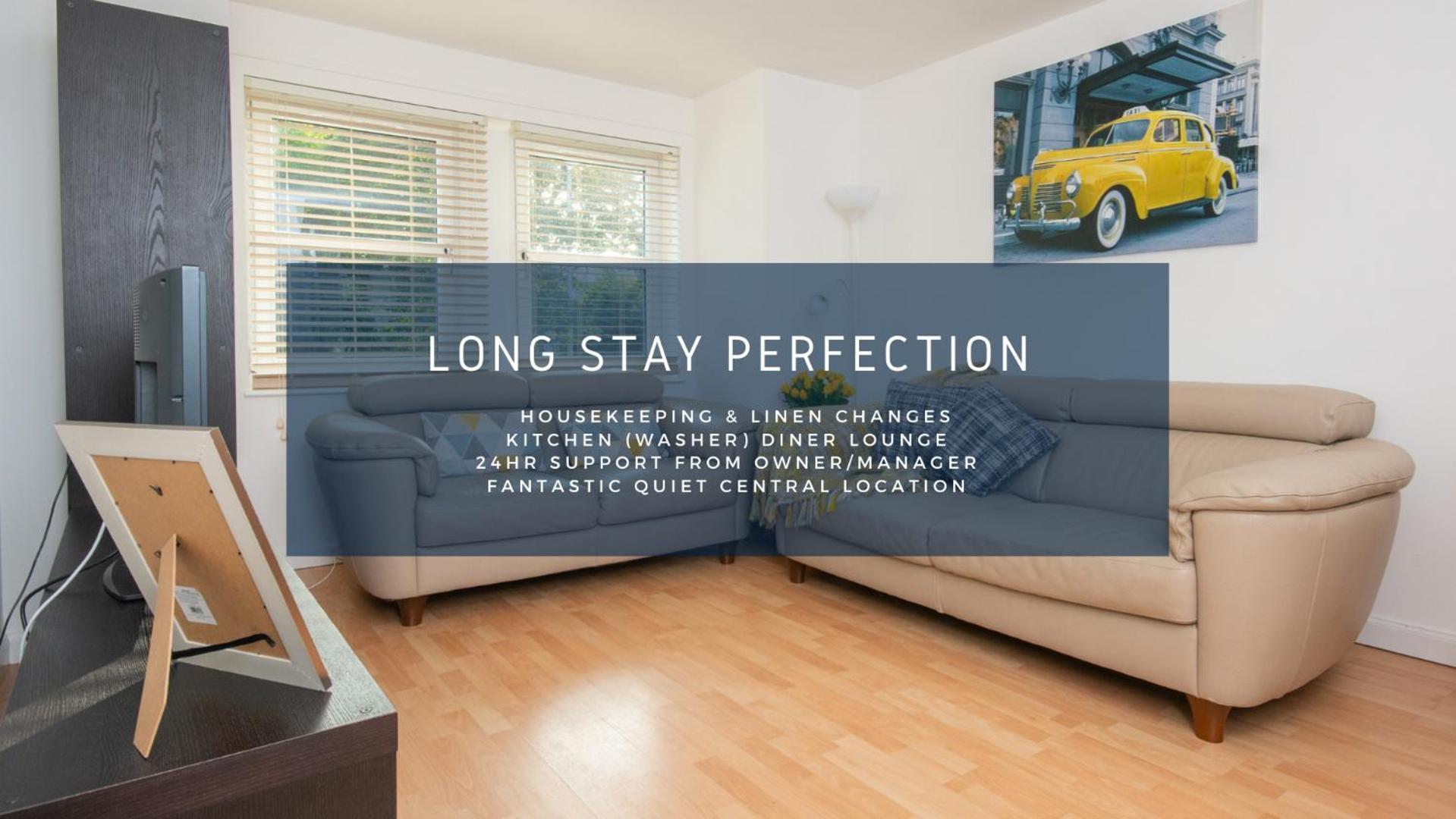 Dwellcome Home Ltd 2 Bedroom King & Double Central Apartment, Free Allocated Barrier Secured Parking Space At Rear Entrance & Fast Wifi, Ideal For Long Term Contractor, Corporate, Etc Stays, Regular Housekeeping Option - See Our Site For Assurance Абердин Экстерьер фото